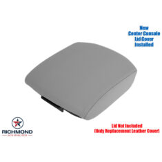 2009-2015 Honda Pilot Replacement Genuine Leather Center Console Lid Cover, Gray