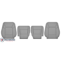 2009-2015 Honda Pilot Replacement Leather Seat Covers: Driver & Passenger Complete, Gray Non-Perforated