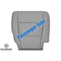 2009-2015 Honda Pilot Replacement Leather Seat Cover: Passenger Side Bottom, Gray Non-Perforated
