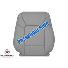 2009-2015 Honda Pilot Replacement Leather Seat Cover: Passenger Side Lean Back, Gray Non-Perforated