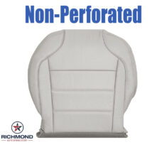 2010-2012 Ford Taurus Replacement Leather Seat Cover: Driver Side Bottom, Light Gray Non-Perforated