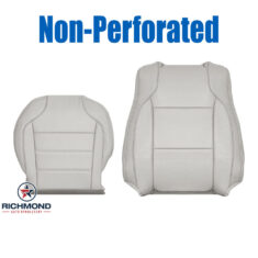 2010-2012 Ford Taurus Replacement Leather Seat Covers: Driver Side Complete, Light Gray Non-Perforated