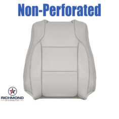 2010-2012 Ford Taurus Replacement Leather Seat Cover: Driver Side Lean Back, Light Gray Non-Perforated