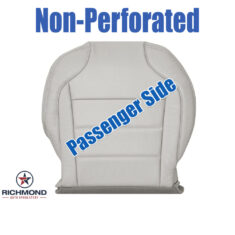 2010-2012 Ford Taurus Replacement Leather Seat Cover: Passenger Side Bottom, Light Gray Non-Perforated