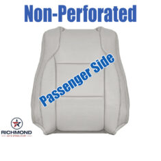 2010-2012 Ford Taurus Replacement Leather Seat Cover: Passenger Side Lean Back, Light Gray Non-Perforated