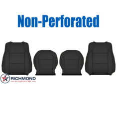 2010-2019 Ford Taurus Replacement Leather Seat Covers: Driver & Passenger Complete, Black Non-Perforated