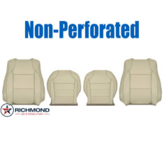 2013-2019 Ford Taurus Replacement Leather Seat Covers: Driver & Passenger Complete, Tan Non-Perforated