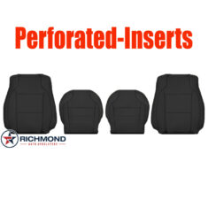 2010-2019 Ford Taurus Replacement Leather Seat Covers: Driver & Passenger Complete, Black Perforated