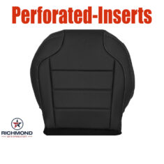 2010-2019 Ford Taurus Replacement Leather Seat Cover: Driver Side Bottom, Black Perforated
