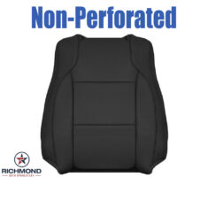 2010-2019 Ford Taurus Replacement Leather Seat Cover: Driver Side Lean Back, Black Non-Perforated