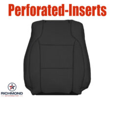 2010-2019 Ford Taurus Replacement Leather Seat Cover: Driver Side Lean Back, Black Perforated