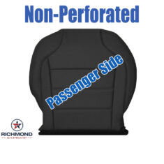 2010-2019 Ford Taurus Replacement Leather Seat Cover: Passenger Side Bottom, Black Non-Perforated