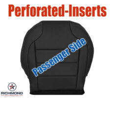 2010-2019 Ford Taurus Replacement Leather Seat Cover: Passenger Side Bottom, Black Perforated