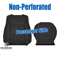 2010-2019 Ford Taurus Replacement Leather Seat Covers: Passenger Side Complete, Black Non-Perforated
