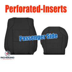 2010-2019 Ford Taurus Replacement Leather Seat Covers: Passenger Side Complete, Black Perforated