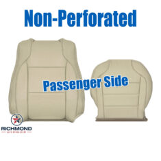 2013-2019 Ford Taurus Replacement Leather Seat Covers: Passenger Side Complete, Tan Non-Perforated