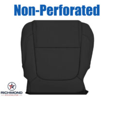 2011-2015 Ford Explorer XLT Replacement Leather Seat Cover: Driver Side Bottom, Black Non-Perforated