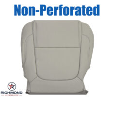 2011-2015 Ford Explorer XLT Replacement Leather Seat Cover: Driver Side Bottom, Light Gray Non-Perforated