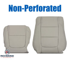 2011-2015 Ford Explorer XLT Replacement Leather Seat Covers: Driver Side Complete, Light Gray Non-Perforated