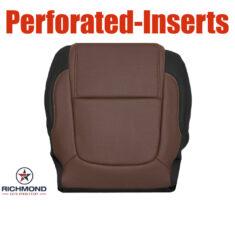 2011-2015 Ford Explorer Limited Replacement Leather Seat Cover: Driver Side Bottom, 2-Tone Black/Brown Perforated
