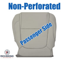 2011-2015 Ford Explorer XLT Replacement Leather Seat Cover: Passenger Side Bottom, Light Gray Non-Perforated