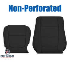 2011-2015 Ford Explorer XLT Replacement Leather Seat Covers: Driver Side Complete, Black Non-Perforated