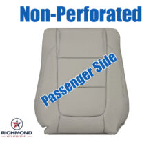 2011-2015 Ford Explorer XLT Replacement Leather Seat Cover: Passenger Side Lean Back, Light Gray Non-Perforated