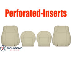 2013-2019 Ford Taurus Replacement Leather Seat Covers: Driver & Passenger Complete, Tan Perforated