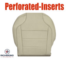 2013-2019 Ford Taurus Replacement Leather Seat Cover: Driver Side Bottom, Tan Perforated