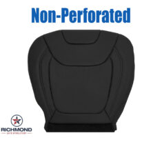 2019-2023 Jeep Cherokee Replacement Leather Seat Cover: Driver Side Bottom, Black Non-Perforated