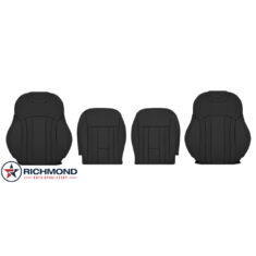 2015-2016 Hyundai Genesis 4-Door Replacement Leather Seat Covers: Driver & Passenger Complete, Black Perforated