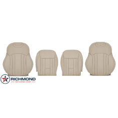 2015-2016 Hyundai Genesis 4-Door Replacement Leather Seat Covers: Driver & Passenger Complete, Tan Perforated