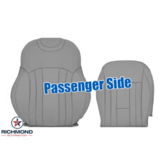 2015-2016 Hyundai Genesis 4-Door Replacement Leather Seat Covers: Passenger Side Complete, Gray Perforated