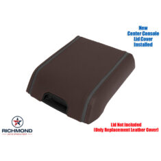 2017 Ford F-250 Platinum Edition Replacement Genuine Leather Center Console Lid Cover, Brunello Brown