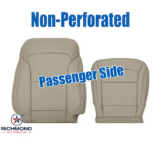 2016-2017 Ford Explorer XLT Replacement Leather Seat Covers: Passenger Side Complete, Tan Non-Perforated