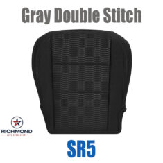 2016-2019 Toyota Tacoma SR5 Replacement Cloth Seat Cover: Driver Side Bottom, Black with Gray Double Stitch