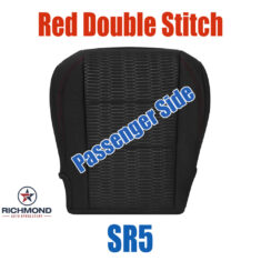 2016-2019 Toyota Tacoma SR5 Replacement Cloth Seat Cover: Passenger Side Bottom, Black with Red Double Stitch