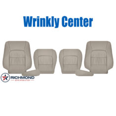 1998-2007 Lexus LX470 Replacement Leather Seat Covers: Driver & Passenger Complete, Tan (WRINKLY CENTER)