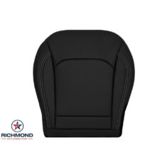 2017-2025 Jeep Compass Replacement Leather Seat Cover: Driver Side Bottom, Black Non-Perforated
