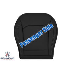2017-2025 Jeep Compass Replacement Leather Seat Cover: Passenger Side Bottom, Black Non-Perforated