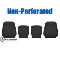2016-2019 Ford Explorer XLT Replacement Leather Seat Covers: Driver & Passenger Complete, Black Non-Perforated