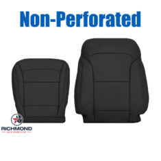 2016-2019 Ford Explorer XLT Replacement Leather Seat Covers: Driver Side Complete, Black Non-Perforated