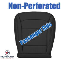 2016-2019 Ford Explorer XLT Replacement Leather Seat Cover: Passenger Side Bottom, Black Non-Perforated