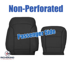 2016-2019 Ford Explorer XLT Replacement Leather Seat Covers: Passenger Side Complete, Black Non-Perforated
