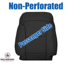 2016-2019 Ford Explorer XLT Replacement Leather Seat Cover: Passenger Side Lean Back, Black Non-Perforated