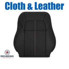 2019-2022 Nissan Altima SR Replacement Leather & Cloth Seat Cover: Driver Side Lean Back, Black