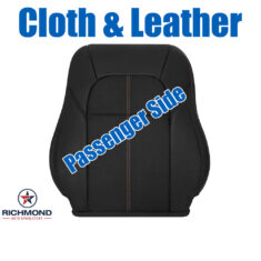 2019-2022 Nissan Altima SR Replacement Leather & Cloth Seat Cover: Passenger Side Lean Back, Black