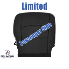 2019-2024 Dodge Ram 3500 Limited Replacement Perforated Leather Seat Cover: Passenger Side Bottom, Black
