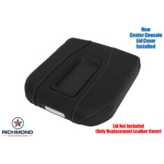 2019-2025 Chevy Silverado 1500 2500HD 3500HD Replacement Leather Center Console Lid Cover, Black 50/50