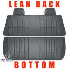 1992-1996 Ford F-150 XL Single-Cab: Complete Replacement Vinyl Bottom & Lean Back Bench Seat Covers, Dark Gray